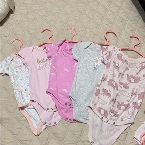 Assorted Pink and Gray Kids One Pieces